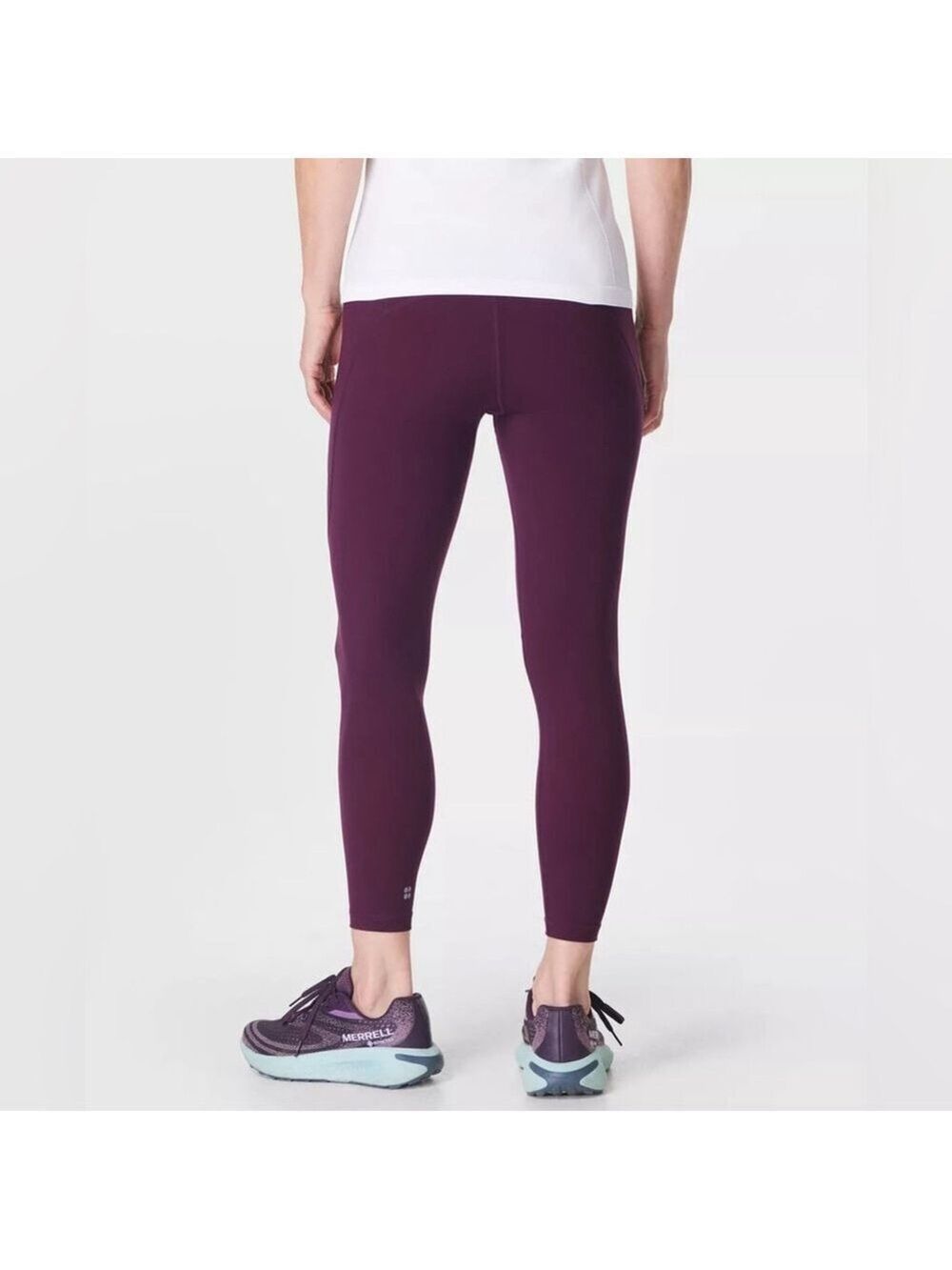 Sweaty Betty Power Leggings 7/8 Midnight Cherry Purple Small Athletic Gym Pants
